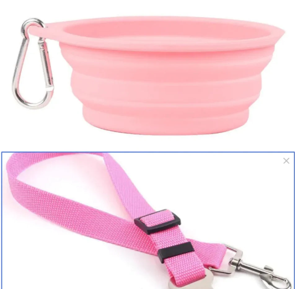 Waterproof Dog Bed + Bowl & Strap