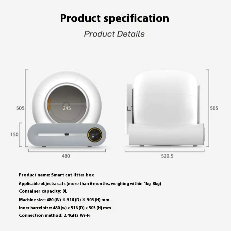 PawEase Automatic Self-Cleaning Cat Litter Box