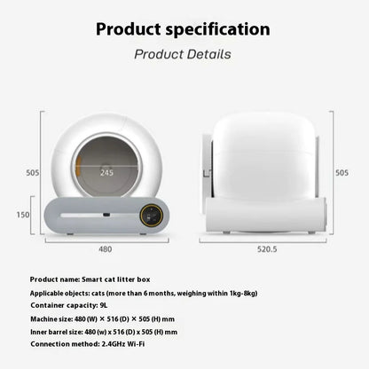 PawEase Automatic Self-Cleaning Cat Litter Box