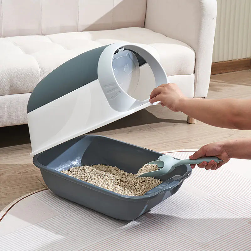 PawEase UV-Protected Antibacterial Cat Litter Box