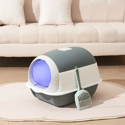 PawEase UV-Protected Antibacterial Cat Litter Box