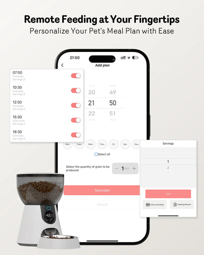 PawEase Automatic Cat Feeder with Camera