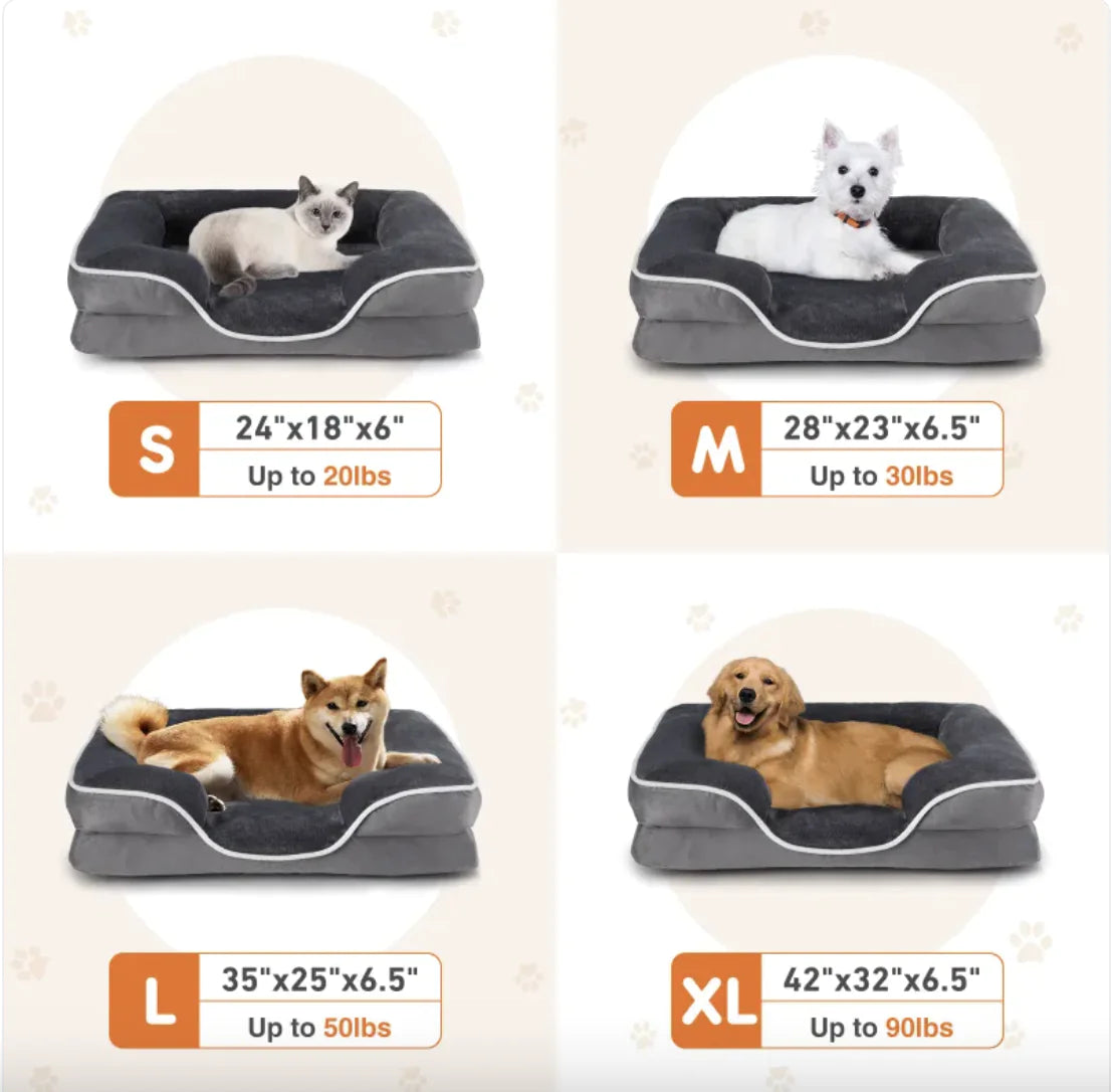 PawEase Memory Foam Pet Bed