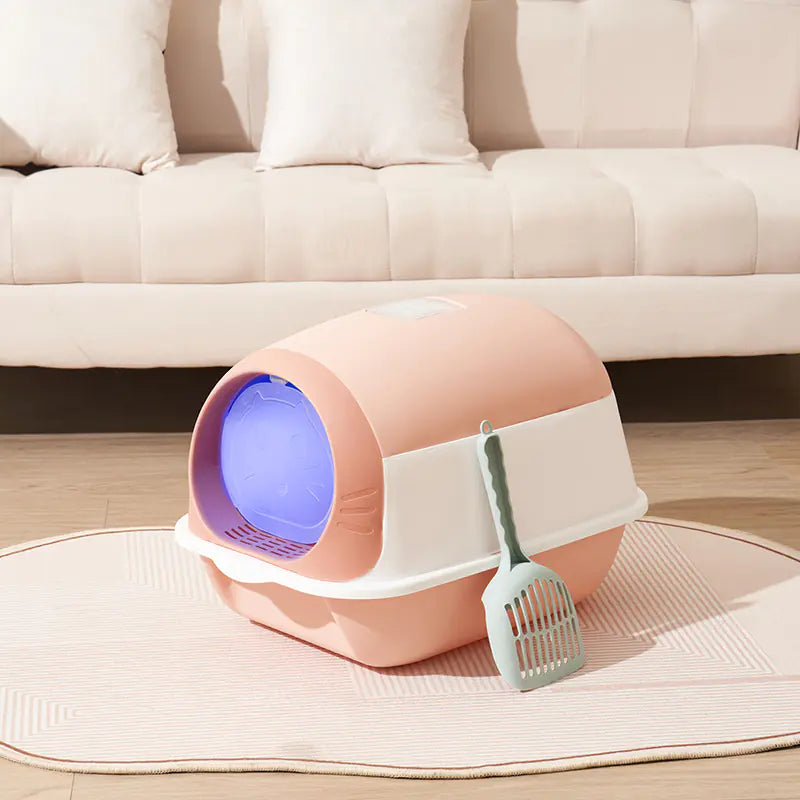 PawEase UV-Protected Antibacterial Cat Litter Box