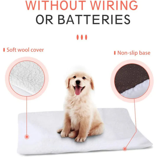 PawEase Cozy & Warm Berber Fleece Self-Heating Pet Mat