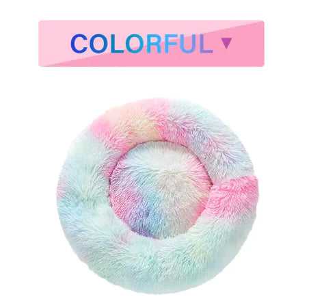 PawEase Fluffy Donut Pet Bed