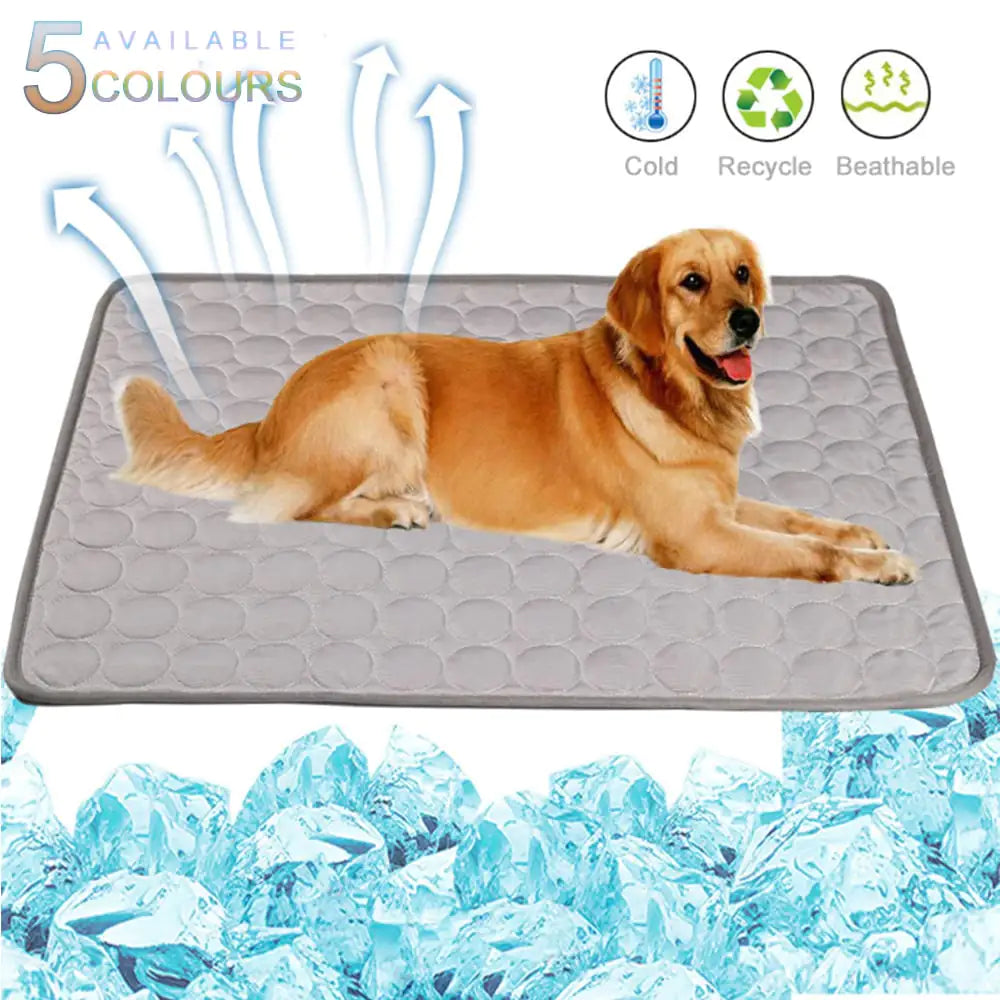 PawEase Portable Ice Silk Cooling Pad for Pets
