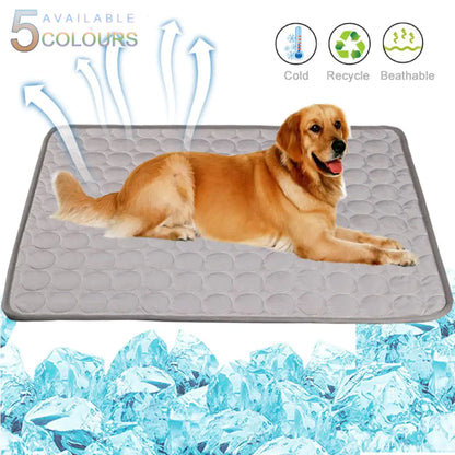 PawEase Portable Ice Silk Cooling Pad for Pets
