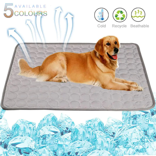 PawEase Portable Ice Silk Cooling Pad for Pets