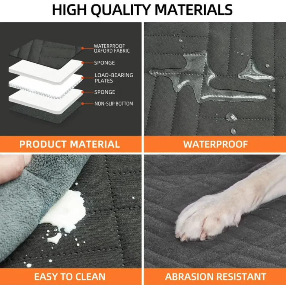 PawEase Waterproof Car Pet Bed Cushion