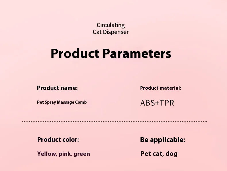 PawEase Grooming & Massaging Comb with Spray Function