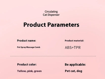 PawEase Grooming & Massaging Comb with Spray Function