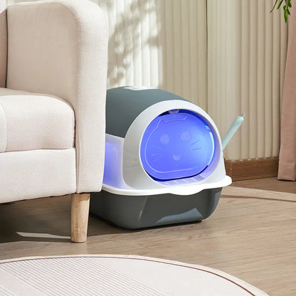 PawEase UV-Protected Antibacterial Cat Litter Box