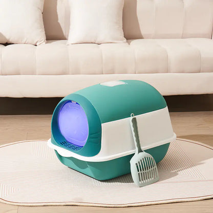 PawEase UV-Protected Antibacterial Cat Litter Box