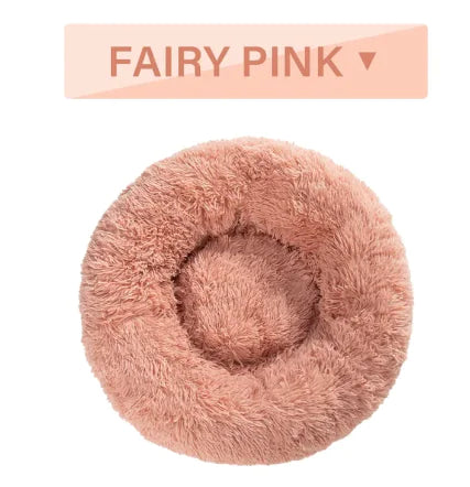 PawEase Fluffy Donut Pet Bed