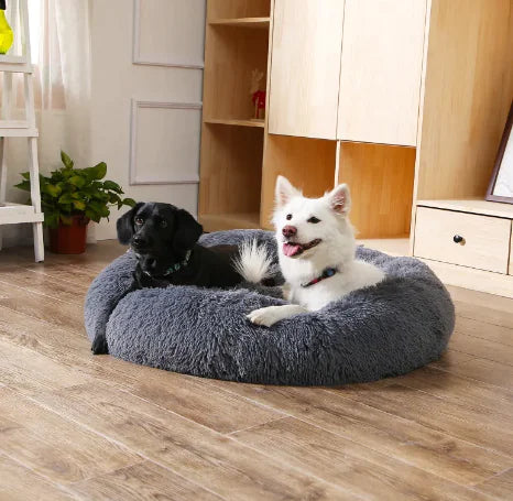 PawEase Fluffy Donut Pet Bed